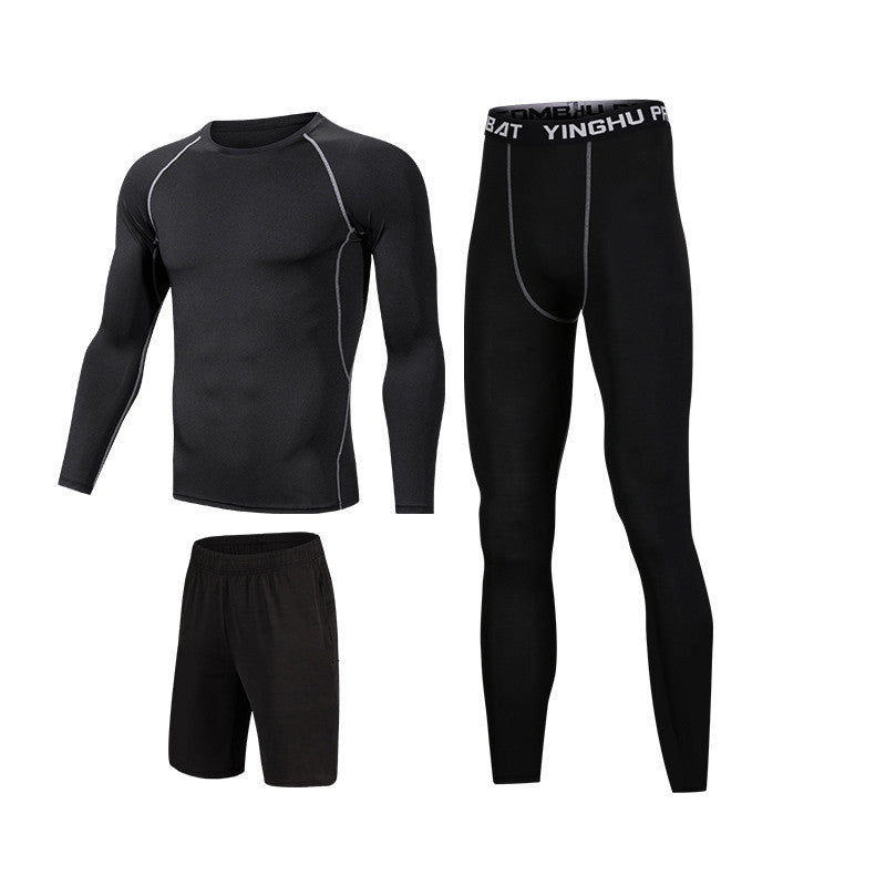 Running Workout Clothes Men 7pcs Compression Basketball Games Jogging Tights Set