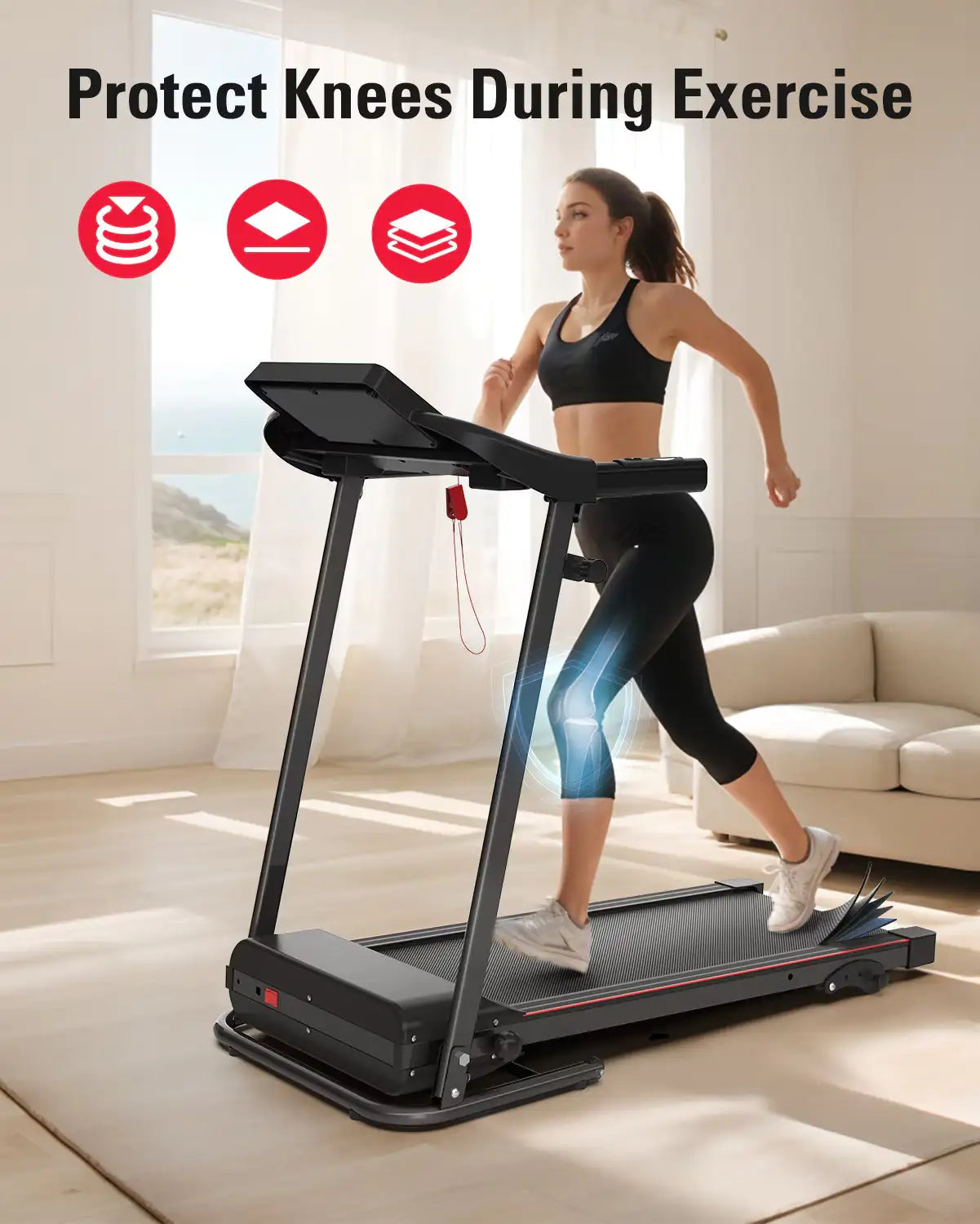 Foldable Treadmill Fitness Walking Machine